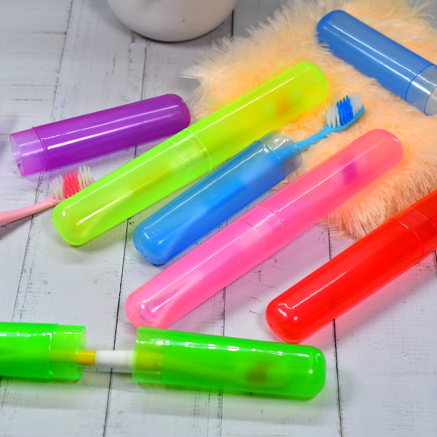 4969 6Pc Plastic Toothbrush Cover, Anti Bacterial Toothbrush Container- Tooth Brush Travel Covers, Case, Holder, Cases DeoDap 4969 6Pc Plastic Toothbrush Cover, Anti Bacterial Toothbrush Container- Tooth Brush Travel Covers, Case, Holder, Cases DeoDap